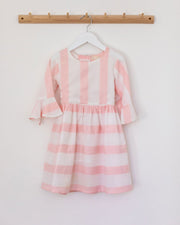 Mädchenkleid rosa gestreift festlich - Klüngelkram Indian Affairs